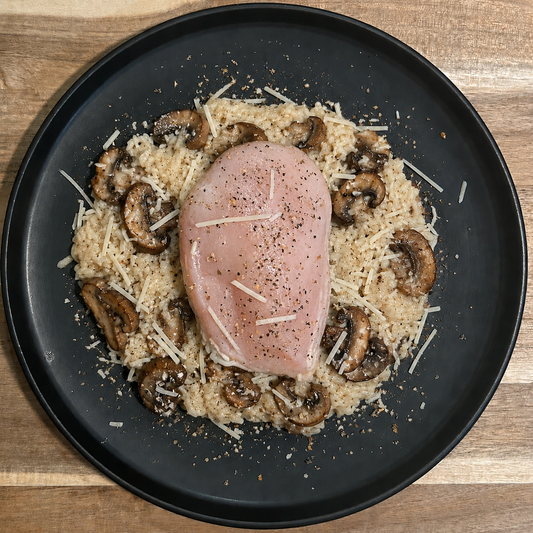 Mushroom Risotto Stuffed Chicken Breast